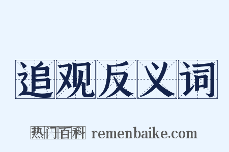 追观反义词是什么意思的图片
